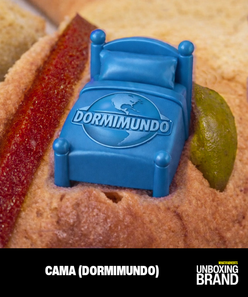 Cama Dormimundo reinterpretada como figura de rosca en esta edición de WhatIfAdverts.