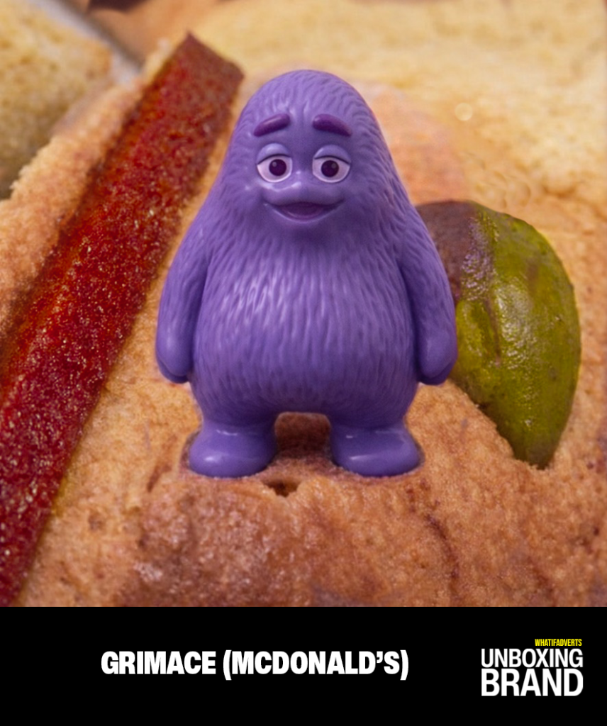 Grimace de McDonalds como figura publicitaria dentro de una Rosca de Reyes – WhatIfAdverts, Unboxing Brand
